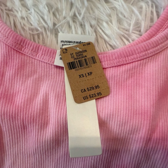 NWT Victoria's Secret Pink Crop Tank Top with Built in Bra and Panty Bundle - Picture 5 of 7